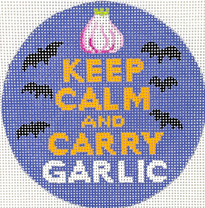 Keep Calm and Carry Garlic Round - The Flying Needles