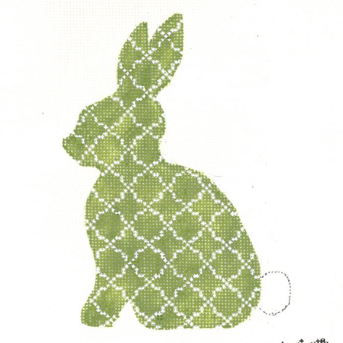 Lime Quatrefoil Standing Hare - The Flying Needles