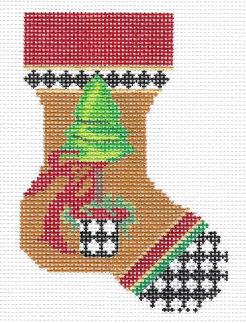 Load image into Gallery viewer, Micro Sock: Topiary w/ Red Bow - The Flying Needles

