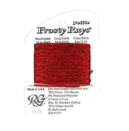 Petite Frosty Rays PY378 Ruby Red Gloss - The Flying Needles