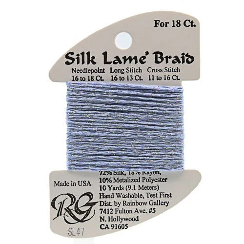 Silk Lame Braid SL47 Lavender Blue - The Flying Needles