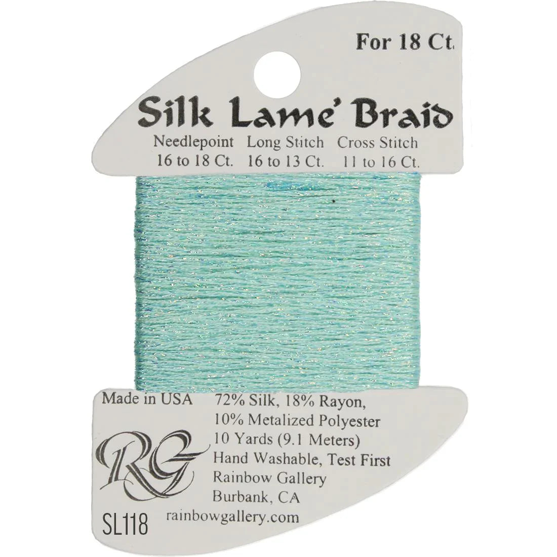 Silk Lame Braid SL118 Sea Spray - The Flying Needles