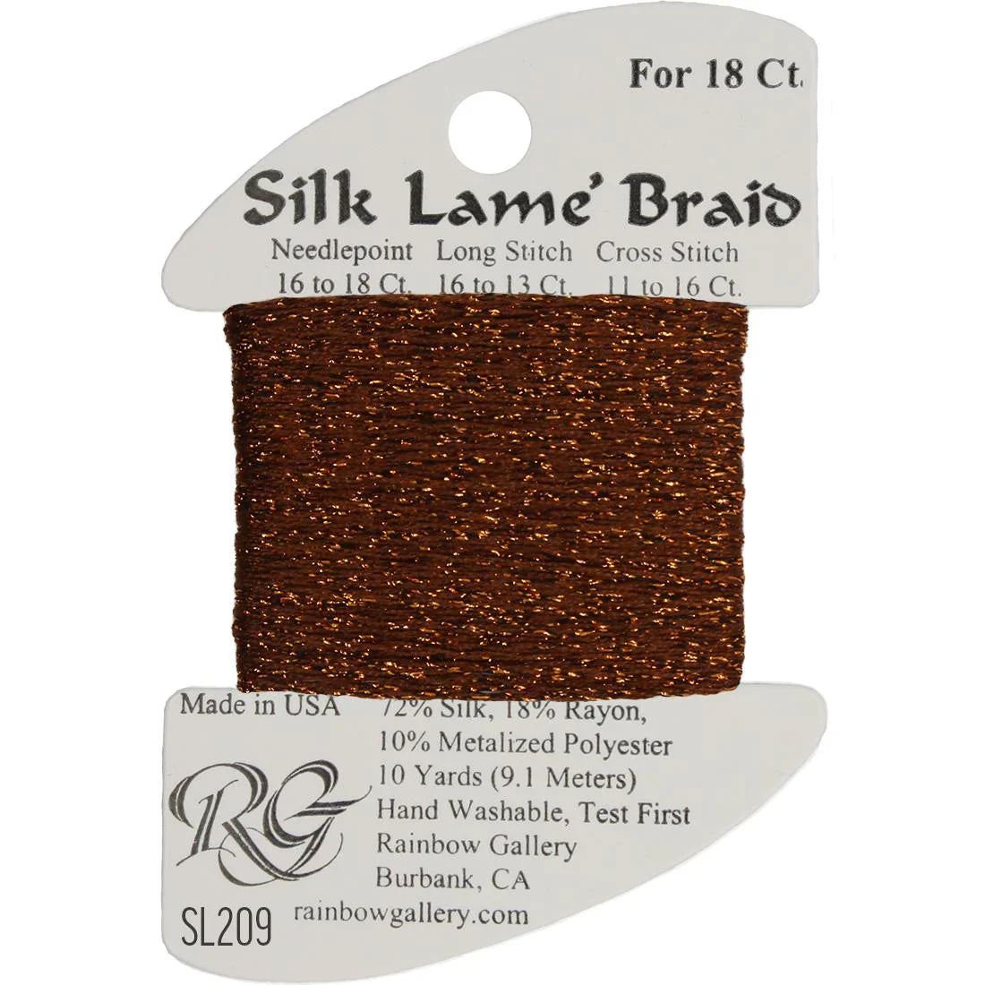 Silk Lame Braid SL209 Ginger Bread