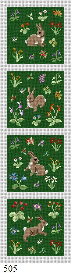 Cluny Rabbits, Coaster Set - 18 mesh - The Flying Needles