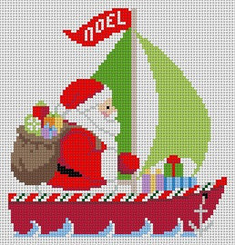 Sailing Santa - 18 mesh - The Flying Needles