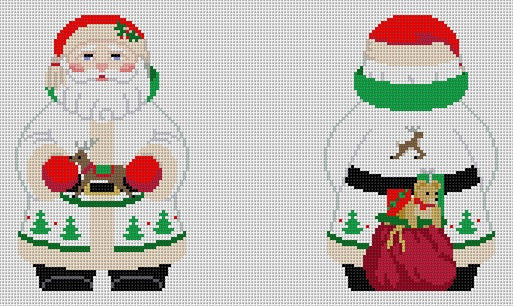 White Tree Coat Santa, 2 Sided - 18 mesh - The Flying Needles