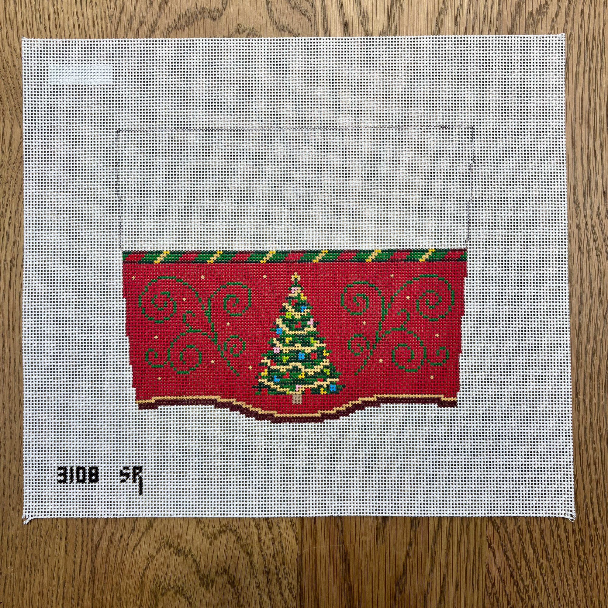 Stocking Cuff, Christmas Tree - The Flying Needles