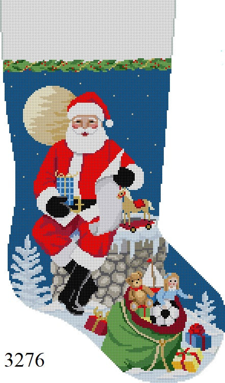 Chimney Moonlit Rest, Stocking - The Flying Needles