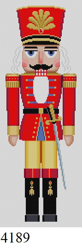 Nutcracker, Red Guard with  Sword, 18&quot;  Stand-up - 13 mesh