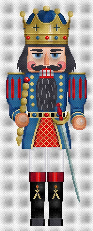 Nutcracker, Blue King, 18"  Stand-up - 13 mesh - The Flying Needles