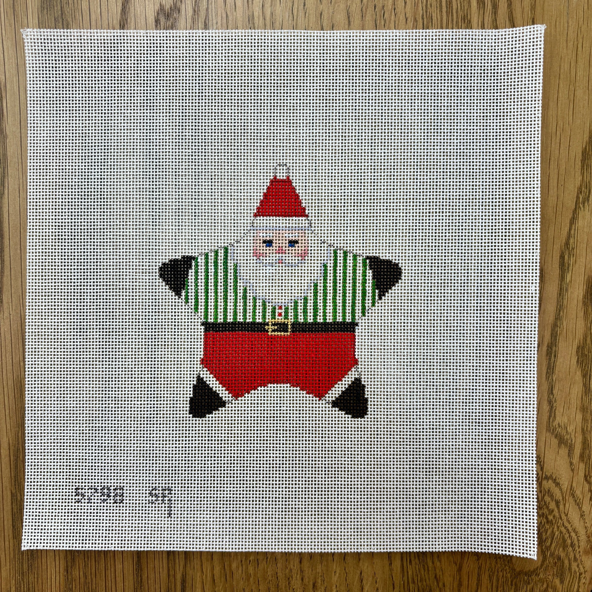 Star, Santa, Green Strip shirt - The Flying Needles