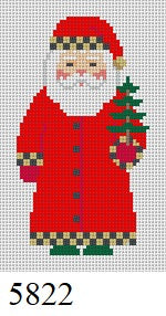 Santa with Tree, Ornament - The Flying Needles