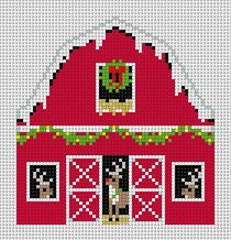 Reindeer Barn, Ornament - The Flying Needles