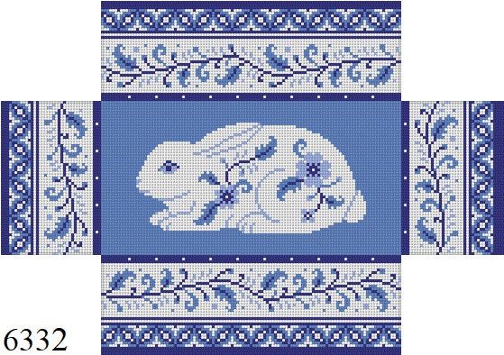 Blue White Rabbit, Brick Cover - 13 mesh - The Flying Needles