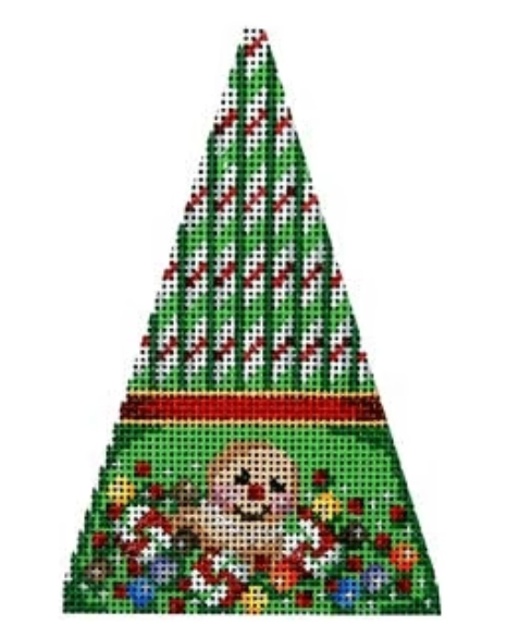 Gingerbread Boy and Candy Canes Mini Tree - The Flying Needles