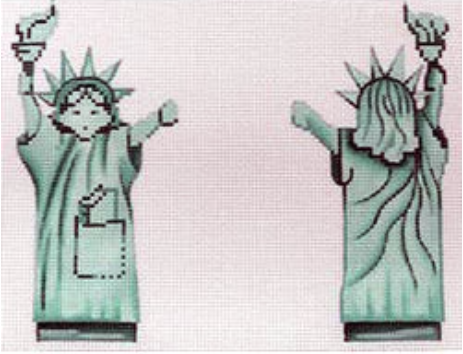 2 sided Lady Liberty - The Flying Needles