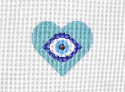 Blue Evil Eye Heart - The Flying Needles