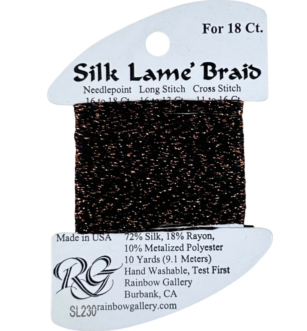 Silk Lame Braid SL230 Bronze - The Flying Needles