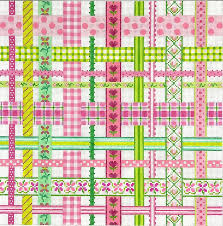 Woven Ribbons – pinks &amp; greens