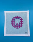 Gingham or Stripe Tooth Needlepoint Ornament - The Flying Needles