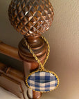 Gingham or Stripe Tooth Needlepoint Ornament - The Flying Needles