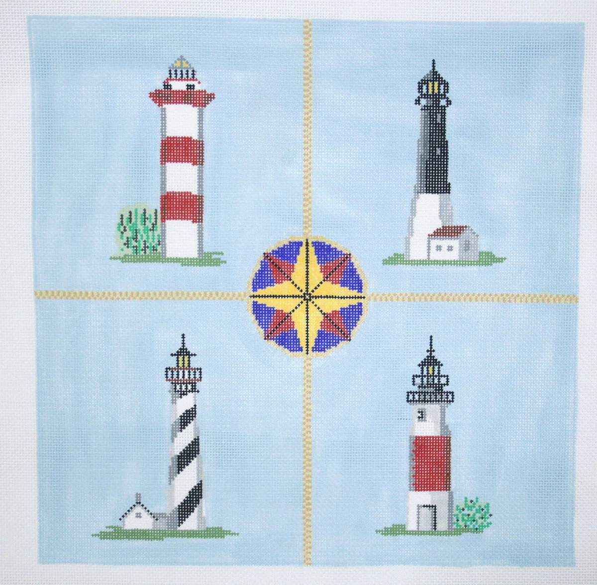 Four Lighthouses Pillow - The Flying Needles