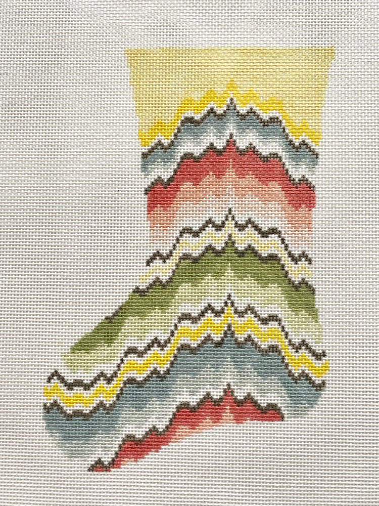 Flame Stitch Mini Sock - The Flying Needles