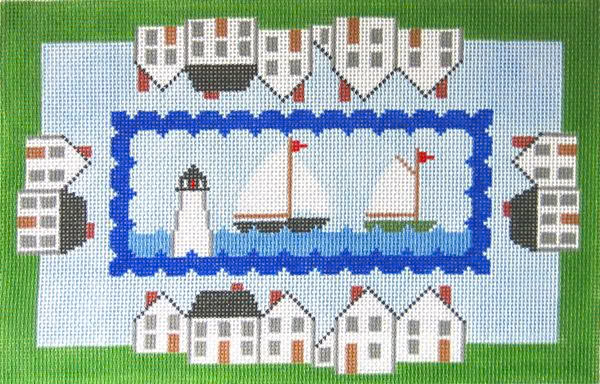 Harbor Scene Pillow - The Flying Needles
