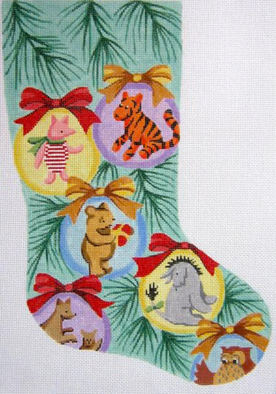 Pooh in Balls Christmas Stocking - The Flying Needles