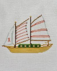 Pink Stripe Sailboat - The Flying Needles