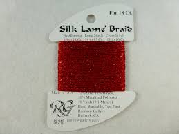 Silk Lame Braid SL218 Corvette Red - The Flying Needles