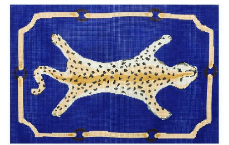 Leopard Clutch in Blue - The Flying Needles