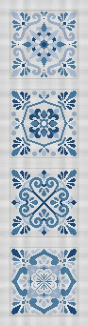 Talavera Tiles, Blue and White, Coaster Set - The Flying Needles