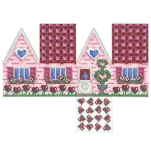 Valentine Cottage Canvas - The Flying Needles