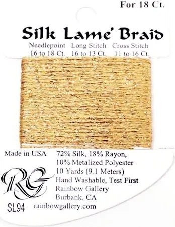 Silk Lame Braid SL94 True Gold