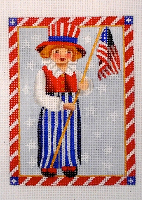 Load image into Gallery viewer, 4th of July Children- Flag Girl - The Flying Needles
