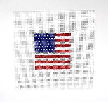 Load image into Gallery viewer, American Flag Needlepoint Canvas - The Flying Needles
