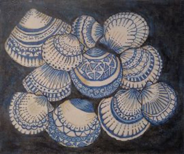 Blue and White Shells - The Flying Needles