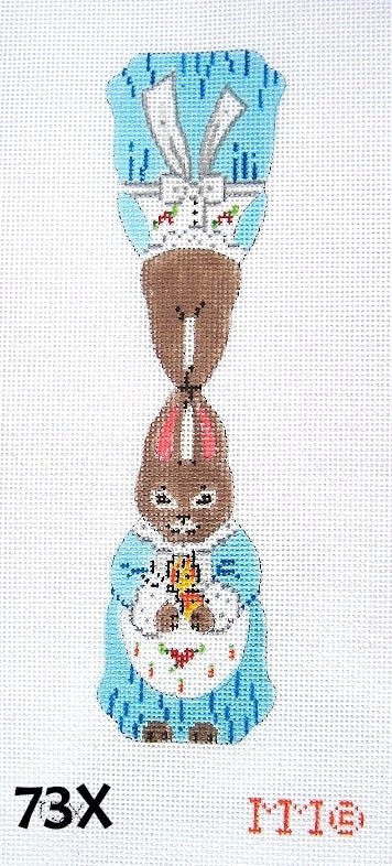 Brown Girl Bunny & Butterfly/ Blue Dress - The Flying Needles