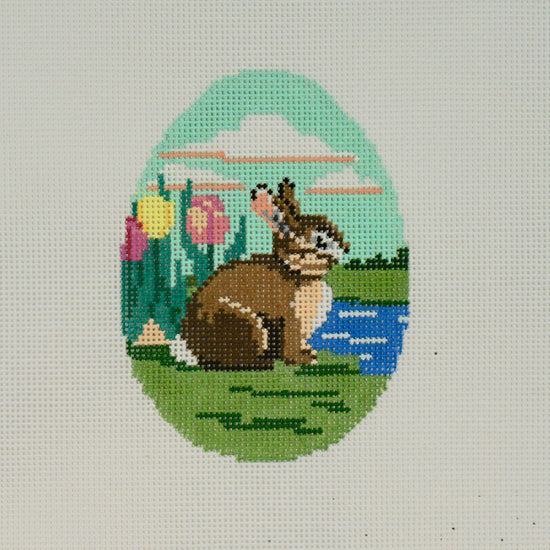 Load image into Gallery viewer, Bunny in Tulips Egg - The Flying Needles

