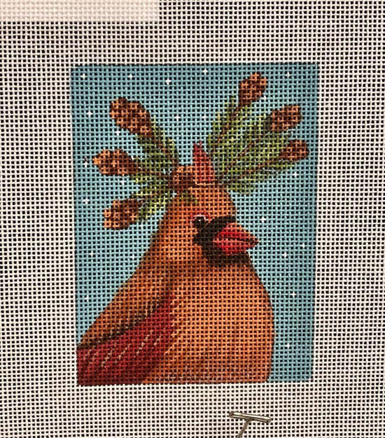 Load image into Gallery viewer, Cardinal with Evergreen - The Flying Needles
