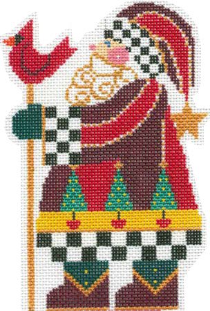 Checkered Folk Santa - The Flying Needles