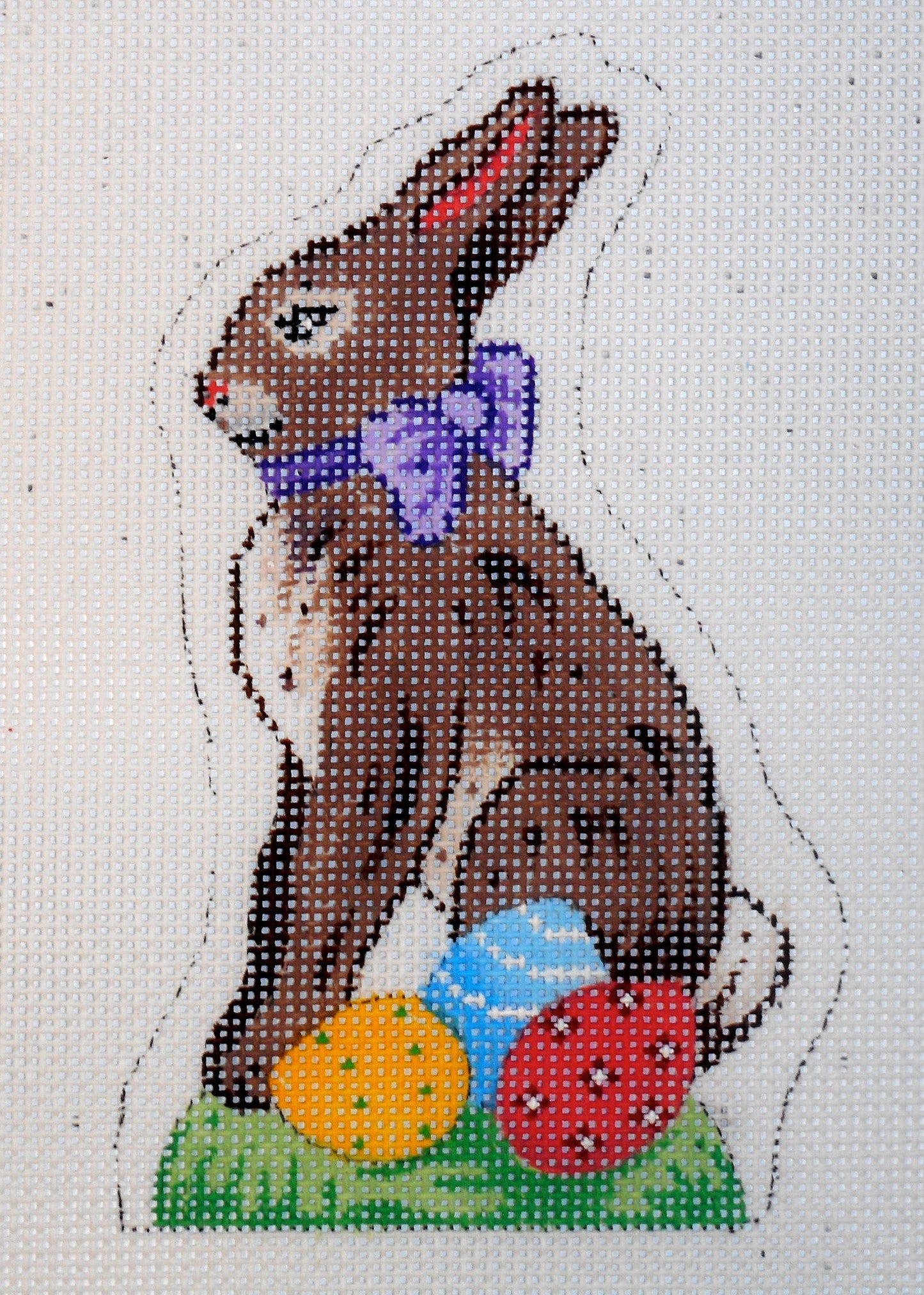 Chocolate Easter Bunny with Eggs - The Flying Needles