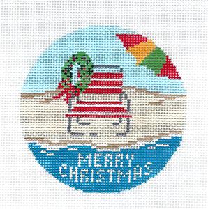 Load image into Gallery viewer, Christmas Beach Chair - The Flying Needles
