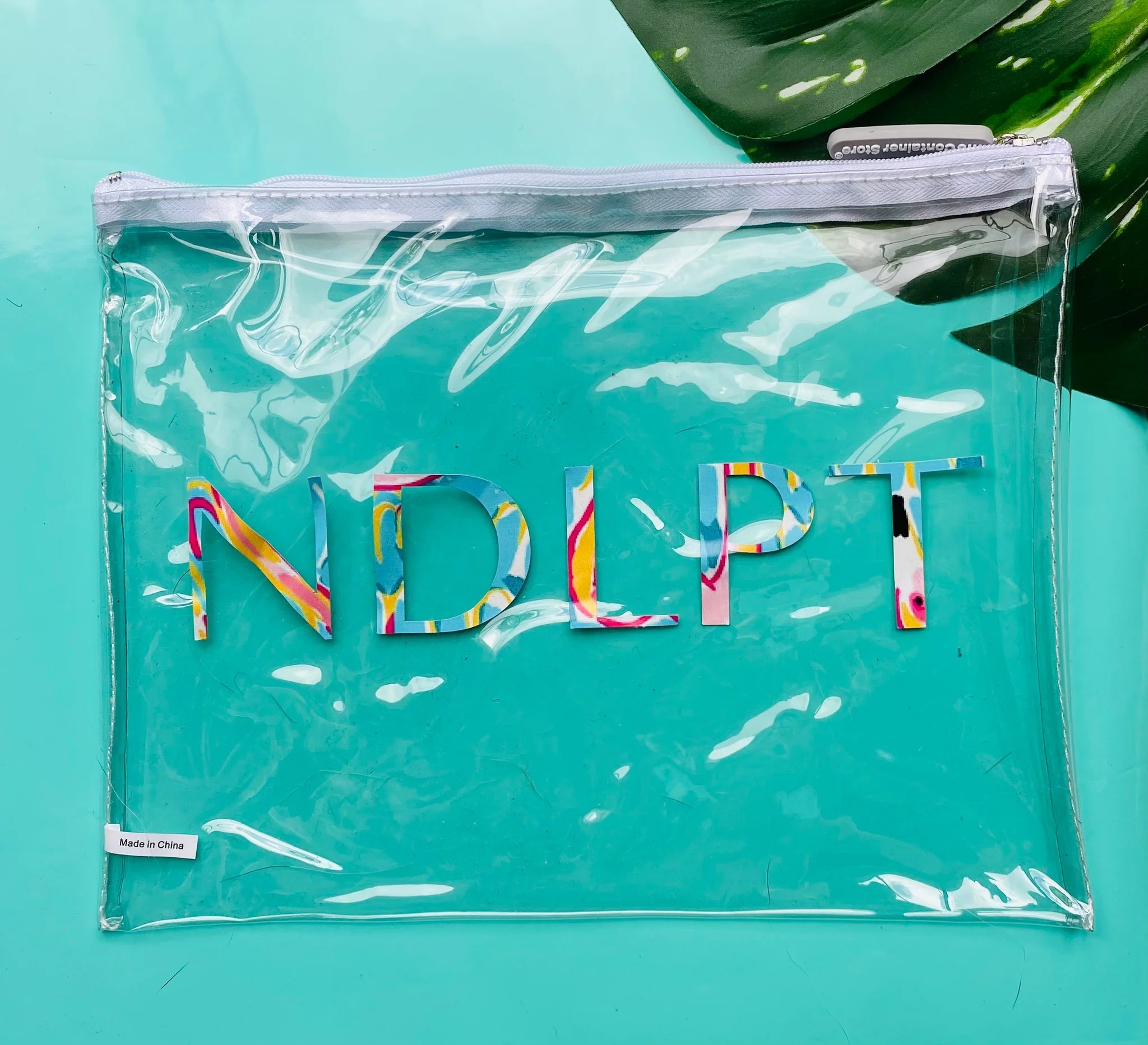 Clear Vinyl Bag - NDLPT - Floral Font - The Flying Needles