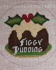 Figgy Pudding Orn. w Fabric - The Flying Needles