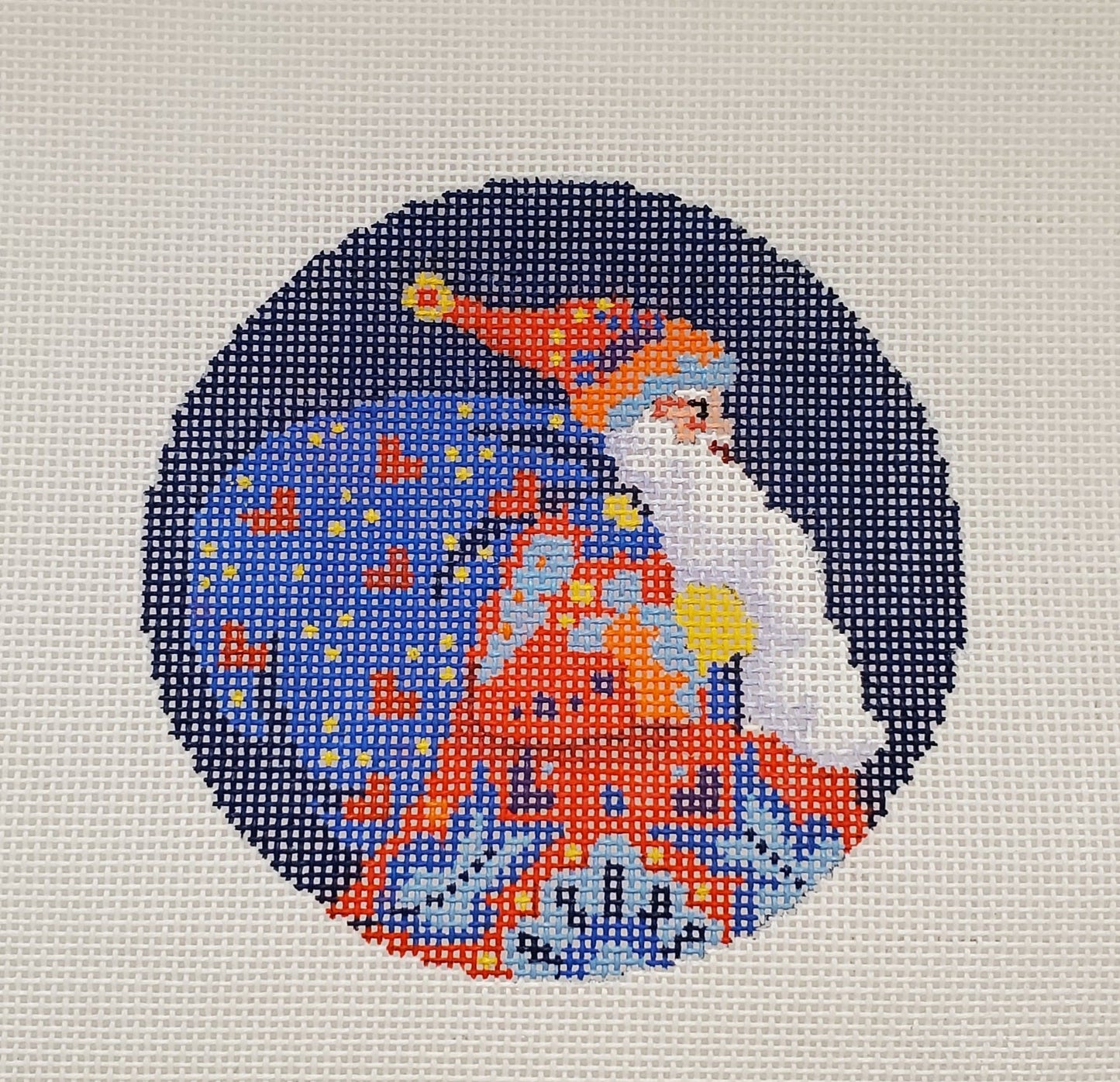 Load image into Gallery viewer, Folk Santa Ornament - The Flying Needles
