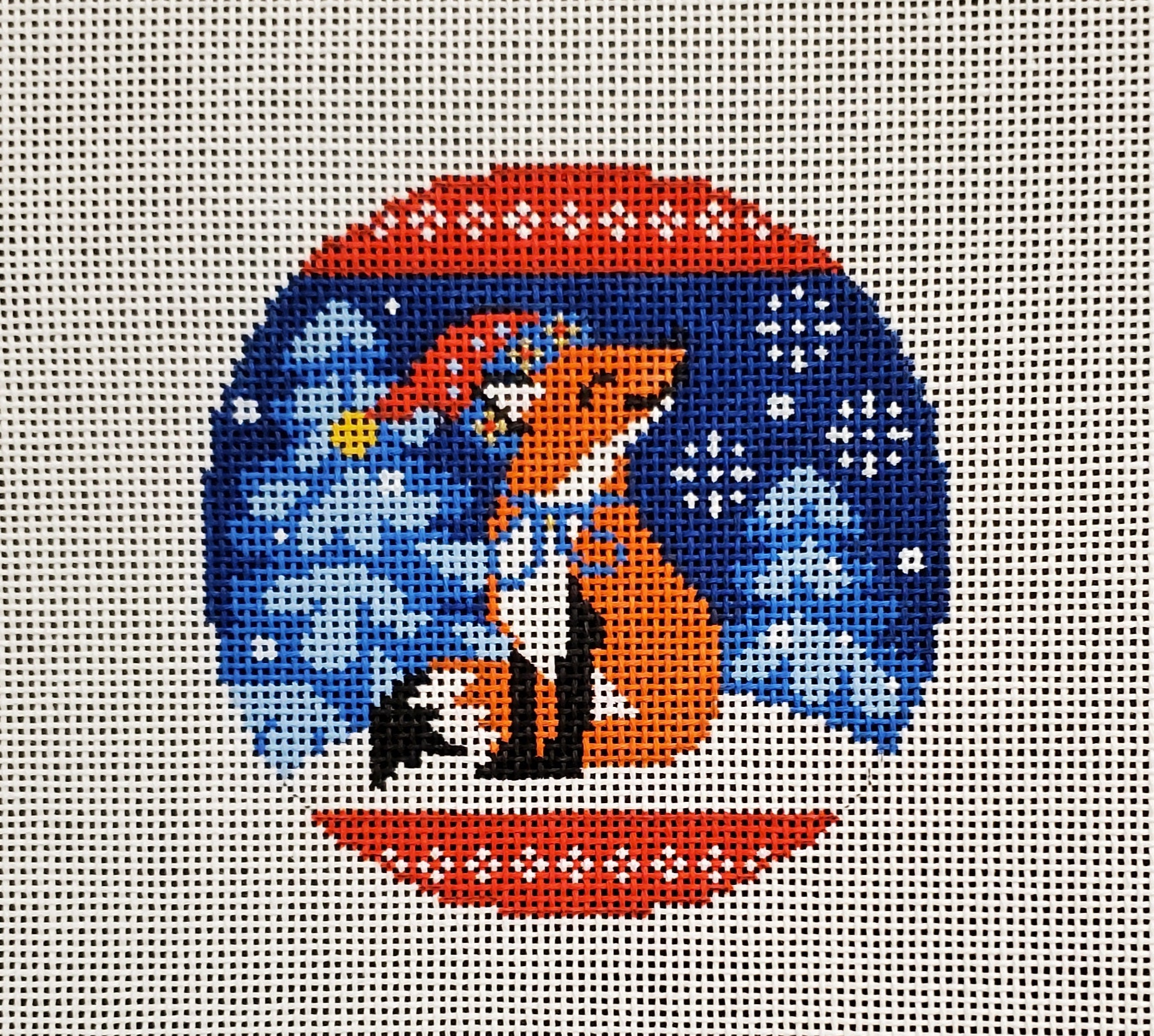 Fox in Blues Ornament - The Flying Needles