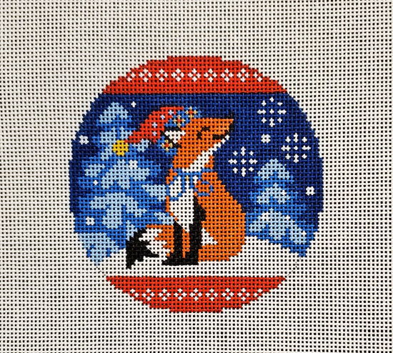 Fox in Blues Ornament - The Flying Needles