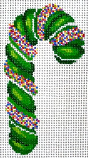 Load image into Gallery viewer, Green Sprinkle Candy Cane - The Flying Needles
